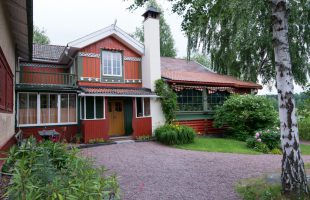 Sundborn, Sweden - July 4, 2013: The world famous home of Swedish artists Carl and Karin Larsson at Lilla Hyttnas in Sundborn, Sweden.